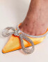 Фото #3 товара Public Desire Midnight heeled shoes in orange satin