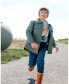 Фото #2 товара Big Boys Quilted Canvas Overshirt With Pockets Forest Green