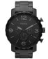 ფოტო #1 პროდუქტის Men's Chronograph Nate Black-Tone Stainless Steel Bracelet Watch 50mm JR1401