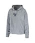 ფოტო #4 პროდუქტის Women's Heather Gray New York Yankees Logo Pullover Hoodie and Pants Sleep Set