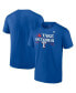 ფოტო #1 პროდუქტის Men's Royal Texas Rangers 2023 Postseason Locker Room T-shirt