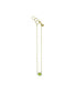 ფოტო #1 პროდუქტის Diamond Cut 14K Gold Fill Chain Necklace with Fully Faceted Round Peridot