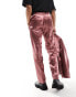 Фото #5 товара Gianni Feraud dark mauve satin straight suit trouser