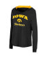 Women's Black Iowa Hawkeyes Catalina Hoodie Long Sleeve T-Shirt