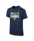 Big Boys Navy Michigan Wolverines College Football Playoff 2023 National Champions Locker Room T-shirt