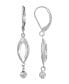 ფოტო #1 პროდუქტის Women's Silver-Tone Clear Crystal Drop Earrings