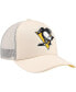 Men's Cream Pittsburgh Penguins Foam Front Trucker Adjustable Hat