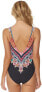 Фото #2 товара Red Carter 260870 Women Reversible V Neck Wide Strap One Piece Swimsuit Size XS