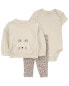 Фото #4 товара Baby 3-Piece Leopard Little Cardigan Set 3M