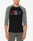 Фото #1 товара USA Fireworks - Men's Raglan Baseball Word Art T-Shirt