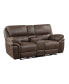 Фото #1 товара White Label Fleming 80" Power Double Reclining Love Seat with Center Console