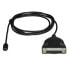 Фото #2 товара StarTech.com USB-C to Parallel Printer Cable - 1.83 m - USB C - DB25 - Male/Female - Black - 1830 mm