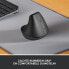 Logitech Lift Vertical Ergonomic Mouse - Right-hand - Vertical design - Optical - RF Wireless + Bluetooth - 4000 DPI - Graphite