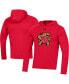 Men's Red Maryland Terrapins School Logo Raglan Long Sleeve Hoodie Performance T-shirt