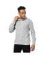 Фото #1 товара Men's Grey Heathered Cable Knit Sweater