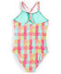 Big Girls Flounce Twisted-Straps One-Piece Swimsuit