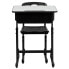 Фото #3 товара Adjustable Height Student Desk And Chair With Black Pedestal Frame