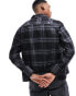 Фото #4 товара Calvin Klein twill graphic check overshirt in black