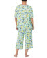Фото #2 товара Plus Size 2-Pc. Printed Pajamas Set