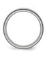 Stainless Steel Brushed with Black Rubber 8mm Band Ring