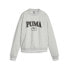 Фото #1 товара Puma Squad Logo Crew Neck Sweatshirt Womens Grey 62148804