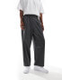 ASOS DESIGN smart balloon fit trousers in charcoal