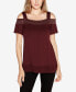 Фото #1 товара Women's Embellished Cold-Shoulder Top