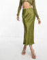 Фото #3 товара Nobody's Child Petite Mila maxi skirt in olive