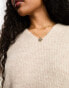 Фото #6 товара Only Petite v neck jumper in stone marl