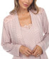 Women's 3 Piece Striped Pajama Robe Set