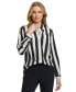 ფოტო #1 პროდუქტის Women's Striped Button-Front Shirt