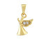 Фото #1 товара Silver - Plated Aban Angel Pendant with Clear Brilliance Zirconia MW1573PGP