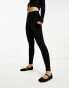 Фото #2 товара River Island high waist jersey legging in black