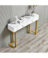 Фото #4 товара 47.2" Modern Console Table With Storing Space, Exquisite Shape Design