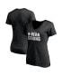 ფოტო #1 პროდუქტის Women's Black Washington Football Team Rivera Strong V-Neck T-shirt