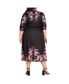 Plus Size Annabelle Button Down Floral Midi Dress