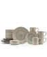 Фото #2 товара Leon Grey 16 Pc. Dinnerware Set, Service for 4