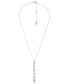 Фото #2 товара Michael Kors sterling Silver Mixed Stone Lariat Necklace