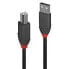 Фото #7 товара Lindy 10m USB 2.0 Type A to B Cable - Anthra Line - 10 m - USB A - USB B - USB 2.0 - 480 Mbit/s - Black - Grey - Red