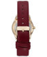 Women's Quartz Red Faux Leather Band Watch, 36mm