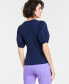 Фото #4 товара Women's Knit Elbow-Sleeve Top, Created for Macy's