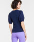 Women's Knit Elbow-Sleeve Top, Created for Macy's