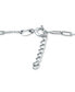 ფოტო #4 პროდუქტის Paperclip Link Ankle Bracelet in Sterling Silver and 18k Over Silver, Created for Macy's