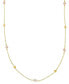 Cultured Freshwater Pearl (3-4mm) and Silver Bead Necklace, 16" + 2" extender