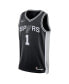 Фото #3 товара Men's and Women's Victor Wembanyama Black San Antonio Spurs 2023 NBA Draft First Round Pick Swingman Jersey - Icon Edition