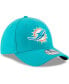 Фото #4 товара Men's Aqua Miami Dolphins 39THIRTY Flex Team Classic Hat