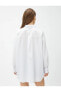 Фото #7 товара Gömlek Yaka Düz Beyaz Kadın Gömlek 3sak60011pw