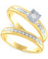Diamond Bridal Set (1/10 ct. t.w.) in 14k Gold Over Sterling Silver