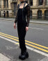 Фото #4 товара Labelrail x Daisy Birchall longline lace column dress with bow in black