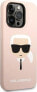 Karl Lagerfeld Etui Karl Lagerfeld do iPhone 14 Pro 6,1" hardcase jasnoróżowy/light pink Silicone Karl`s Head Magsafe